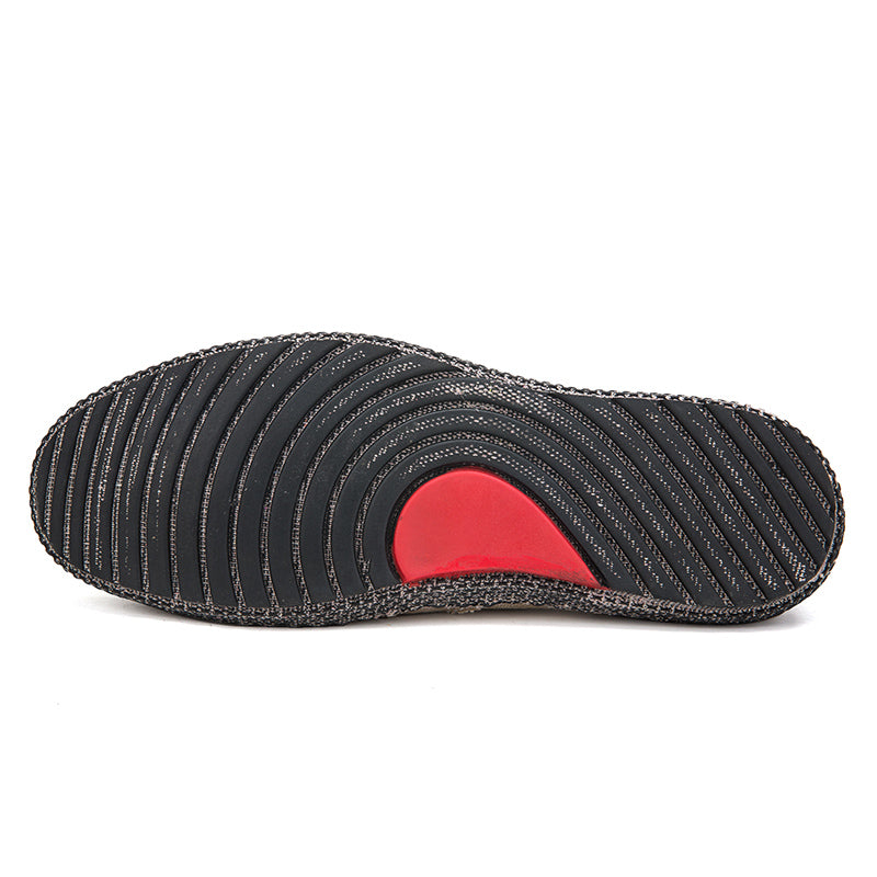 Men’s Washed Canvas Slip-On Shoes | Breathable, Anti-Slip, Classic Deck Style | 8806