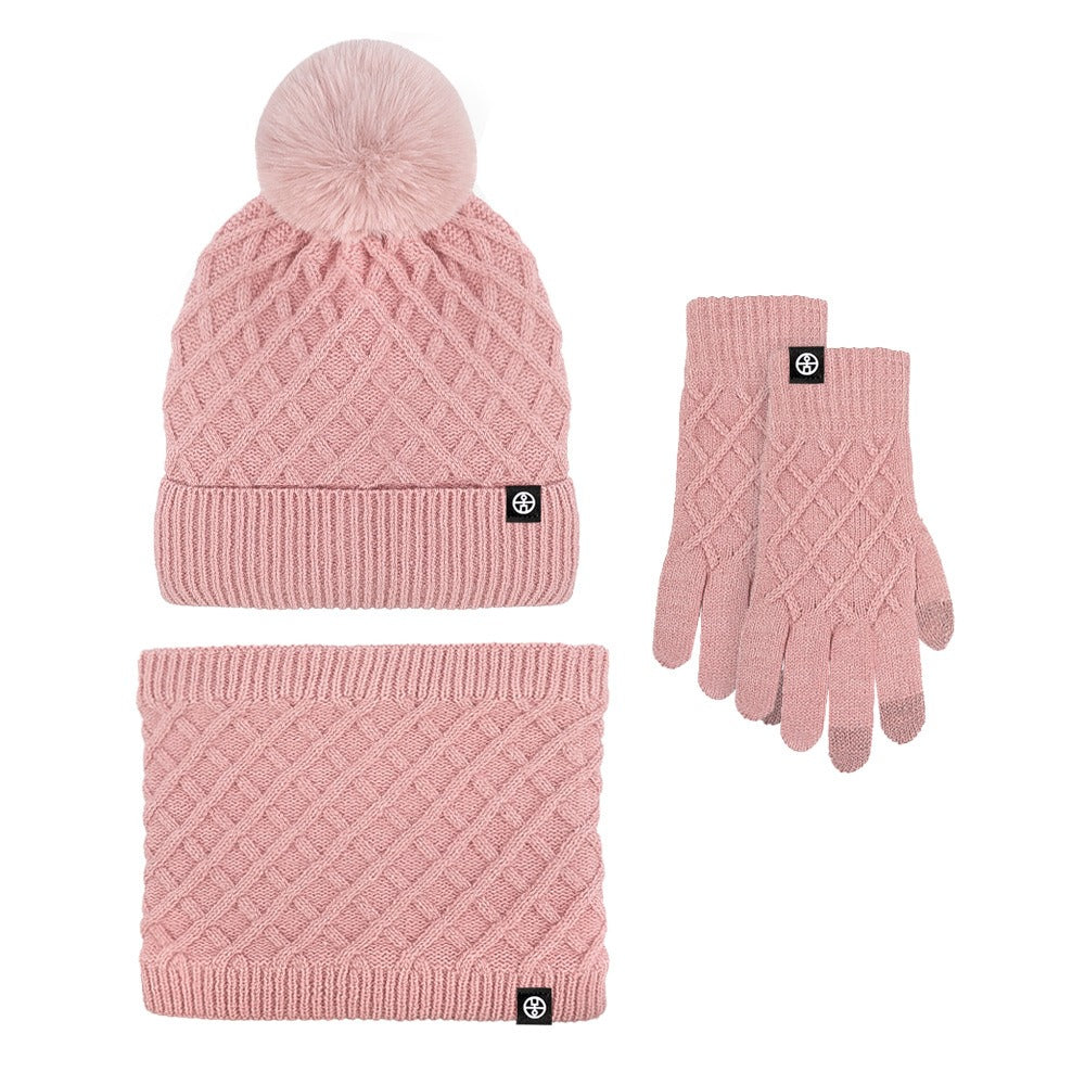 Winter Beanie Hat Scarf Gloves Set Unisex Winter Warmer Fleece Lined Knit Hats Scarf Gloves Set | 121620