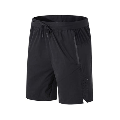 Short de course pour homme avec poches zippées et fentes latérales, short de sport respirant | K04 