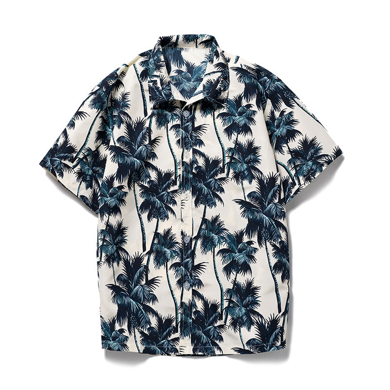 Chemises hawaïennes boutonnées à manches courtes pour hommes, motif floral, pour l'été | CS 