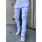 Men's Casual Drawstring Joggers Elastic Waist Cargo Pants Trousers Hip Hop Sweatpants | CK838