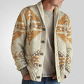 Men Wind Jacquard Knitted Jumper Long-Sleeved Outerwear Jacket Top | SY0052