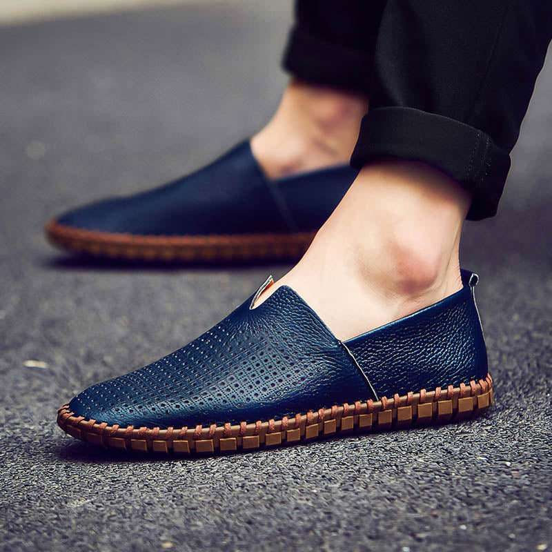 Men’s Genuine Leather Handmade Casual Shoes – Extra Large Sizes 38–50 | Breathable or Solid Upper Options | 955-1