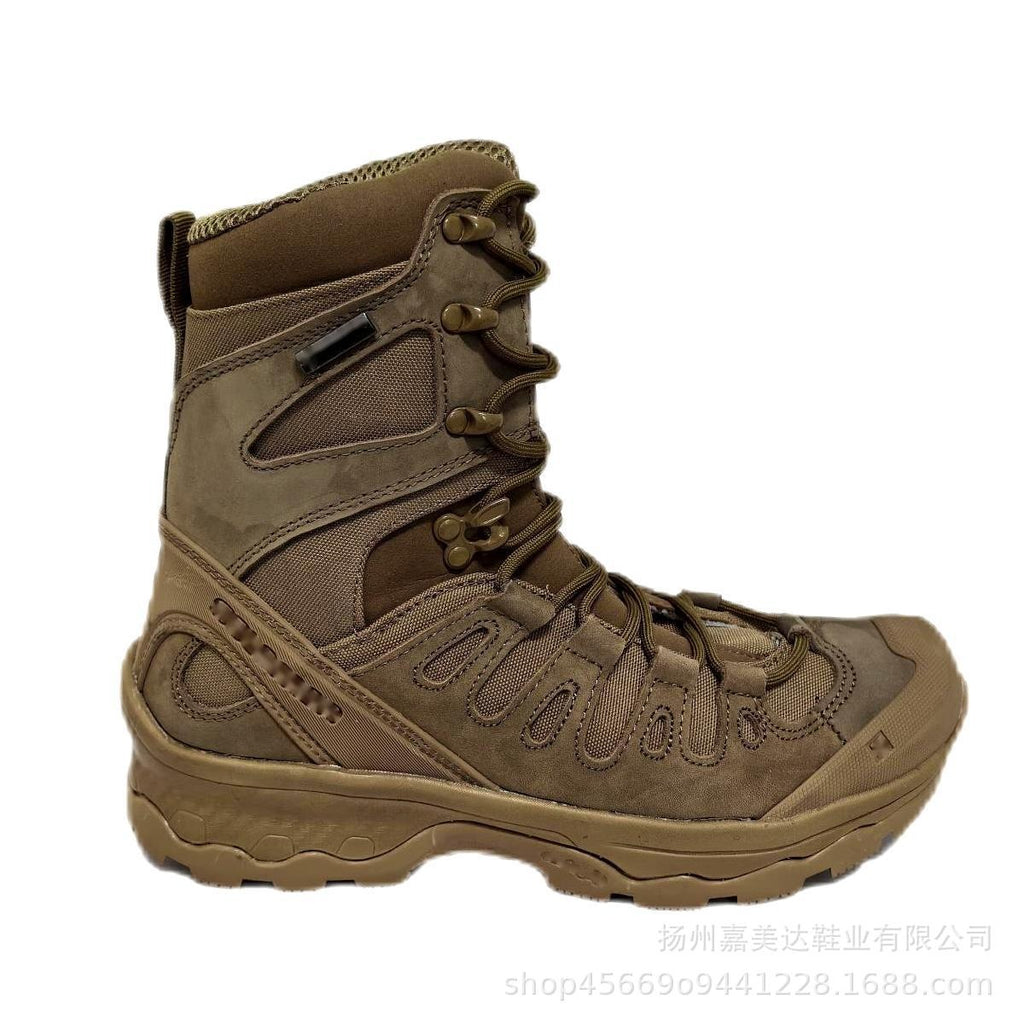 Men's Plus Size Hiking Shoes Autumn Winter High-Top Non-Slip Warm High-End Leather Combat Boots | 2025111