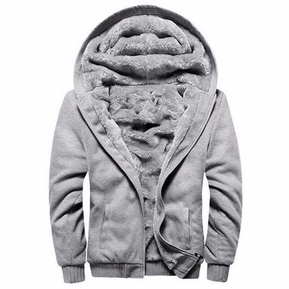 Men's Fleece Hoodie with Zipper Long Sleeve Jackets Casual Hooded Pullover | W02O