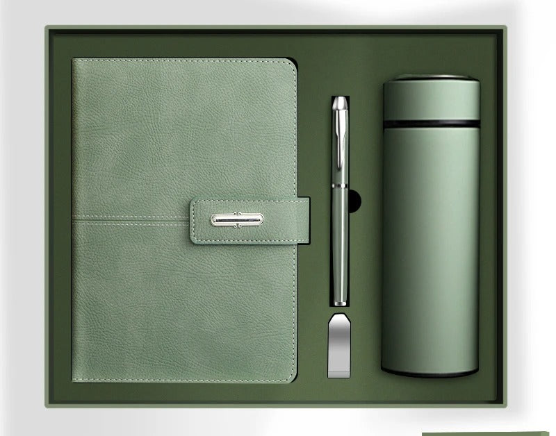 Premium A5 Notebook Gift Set with Pen USB Flash Drive & Thermal Mug Gift Set | 11111