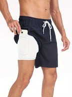 Men’s Quick-Dry Summer Beach Shorts Milk Silk Lined Swim Trunks for Men | 265SCTK