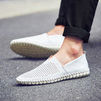 Men’s Genuine Leather Handmade Casual Shoes – Extra Large Sizes 38–50 | Breathable or Solid Upper Options | 955-1