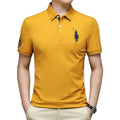 Trendy Embroidered Polo Shirt Short Sleeve Lapel Loose-Fit T-Shirt for Casual Style | K654