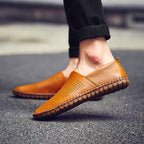 Men’s Genuine Leather Handmade Casual Shoes – Extra Large Sizes 38–50 | Breathable or Solid Upper Options | 955-1