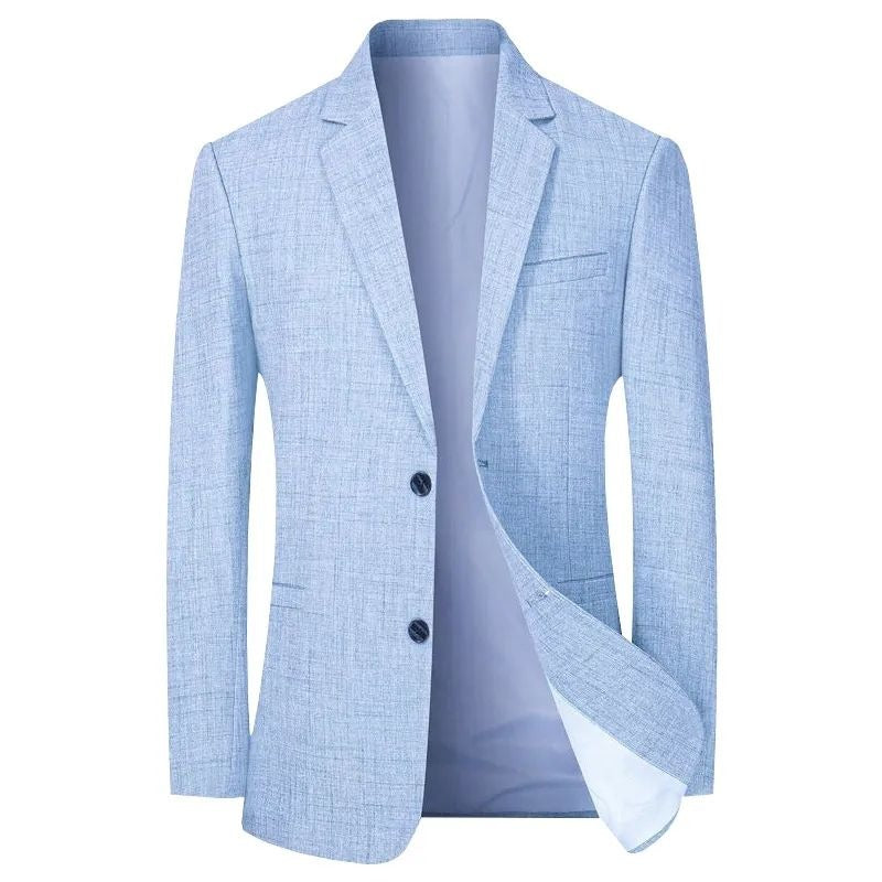 Veste de costume décontractée à simple boutonnage et revers crantés pour homme, tenue de mariage, de bal, blazer 