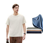 Premium Antibacterial Silk Cotton T-Shirt | Unisex Summer Short Sleeve | Soft & Breathable Classic Fit Tee | L11-33911