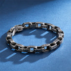 Men’s Stainless Steel Skull Bracelet Punk Motorcycle Ghost Head Design Titanium Steel Bracelet | KB120968-BDJX
