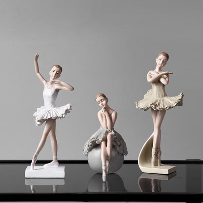 Modern Resin Ballet Girl Figurine Elegant Sculpture for Home Décor & Gifts | RRW2030