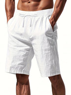 Breathable Men's Linen Shorts – Lightweight Summer Beach & Sport Casualwear| YFY-WW-2