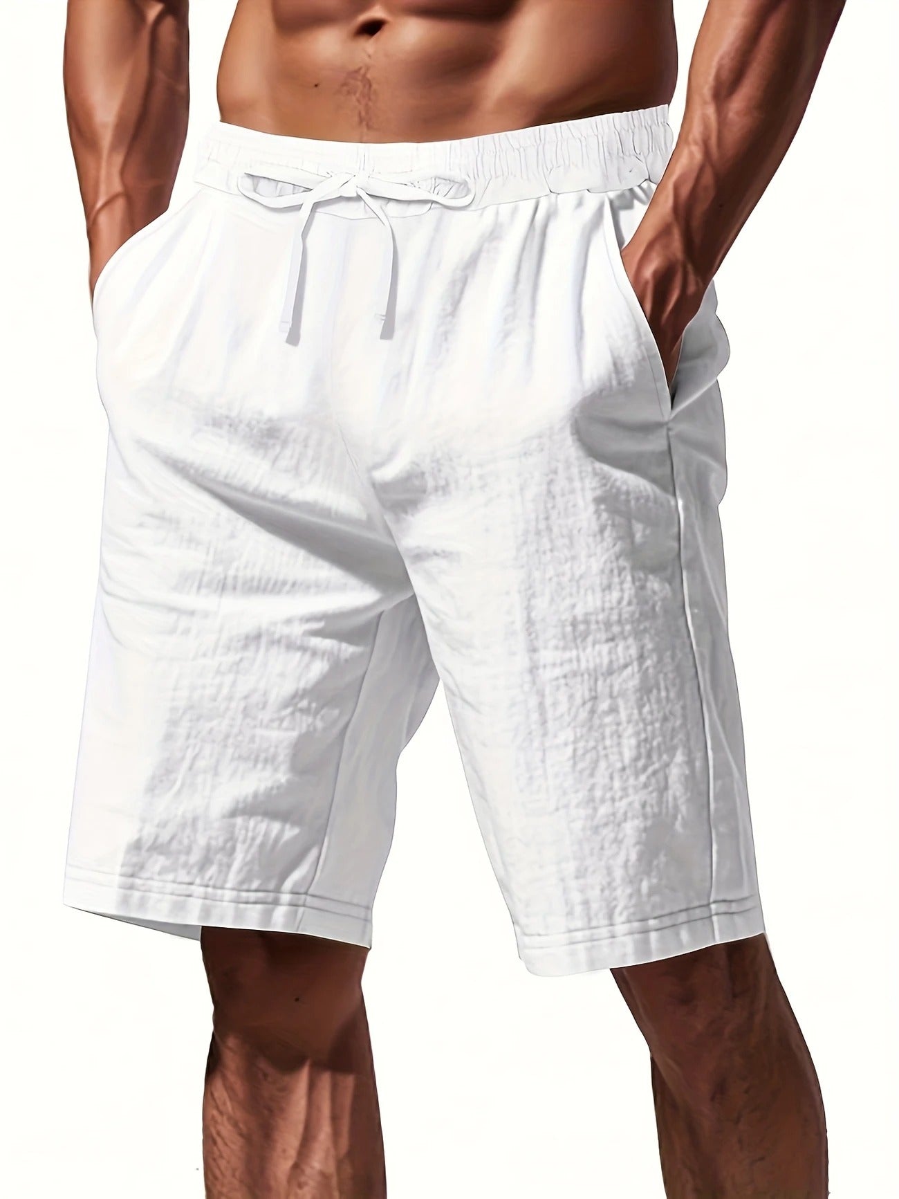 Breathable Men's Linen Shorts – Lightweight Summer Beach & Sport Casualwear| YFY-WW-2