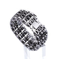 Men’s Skull Bracelet Titanium Steel Punk Ghost Head Bracelet | KB76276-BD