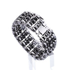 Men’s Skull Bracelet Titanium Steel Punk Ghost Head Bracelet | KB76276-BD