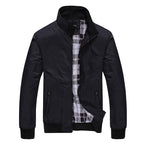Men Solid Color Zipper Jackets Stand Collar Casual Outwear Tops Coat Jacket | S1268