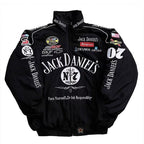 F1 Ferrari Embroidered Racing Suit Jacket Retro Style Motorcycle Riding Jack Daniel Jacket for Spring & Autumn