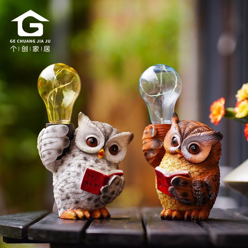 Solar Owl Garden Light LED Outdoor Décor Animal Bird Ornament for Yard & Patio Decoration | RDW102