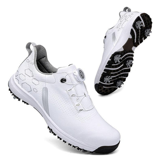 Premium Quality Men's Waterproof Golf Shoes with Spikes - Quick Lacing Trainers | 999A