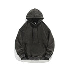 Unisex Heavy French Terry Bonded Fleece Hoodie Thick Vintage Distressed Washed Pullover | A042-23XW99282