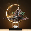 Mountain Stream Backflow Incense Burner Lamp Sandalwood Aromatherapy Ornament With Table Lamp | TM633