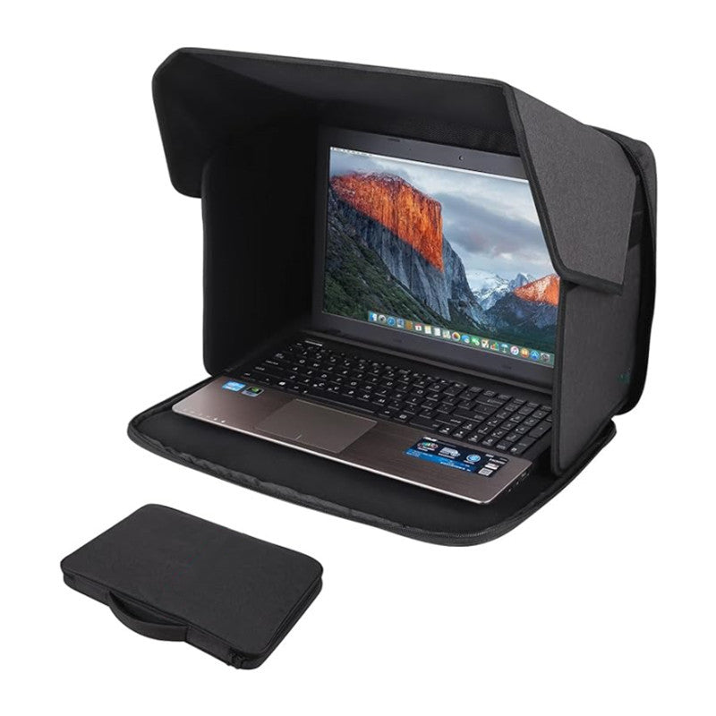 Outdoor Laptop Sun Shade Cover | Portable Privacy Screen for Laptops | Foldable Anti-Glare Shield for Work & Travel