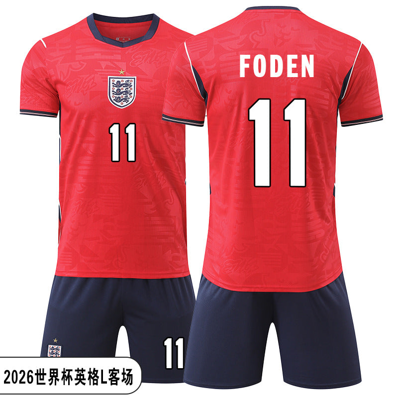 2026 England National Team Kids Soccer Jersey Set | World Cup Training & Match Football Kit for Boys & Girls Outfit Set | YGL2026