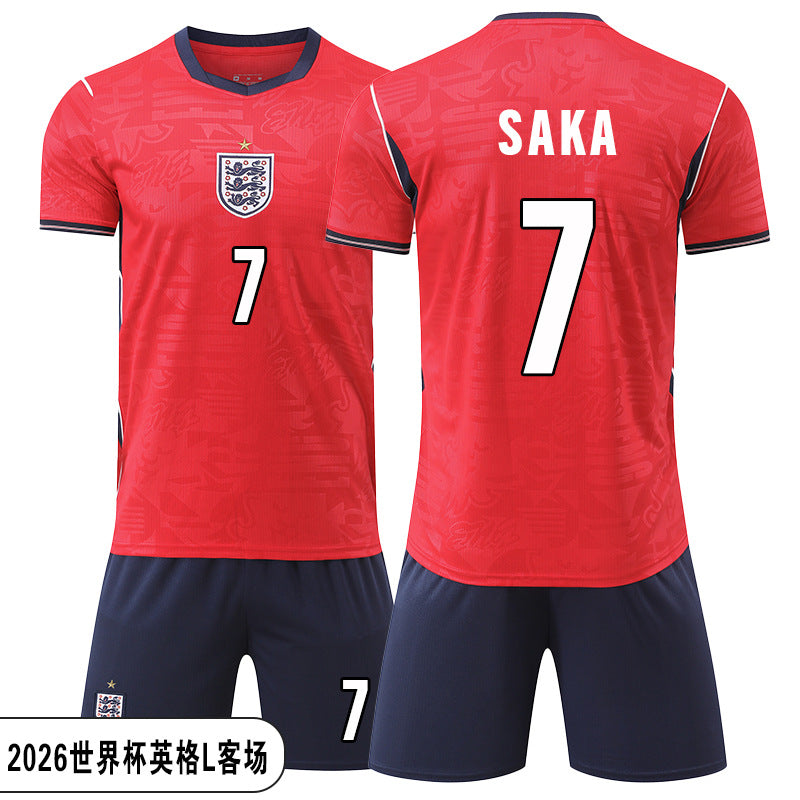 2026 England National Team Kids Soccer Jersey Set | World Cup Training & Match Football Kit for Boys & Girls Outfit Set | YGL2026