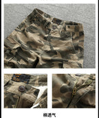Men's Bermuda Cargo Shorts Camouflage Multi-Pocket Combat Shorts | 206