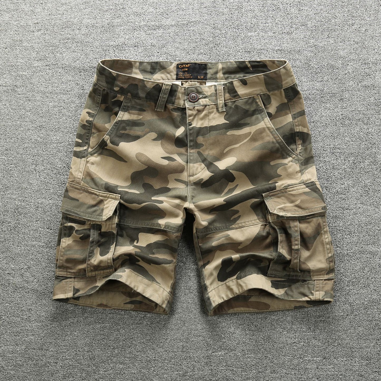 Bermuda cargo pour homme - Short de combat camouflage à poches multiples | 206 