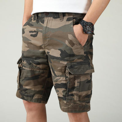 Bermuda cargo pour homme - Short de combat camouflage à poches multiples | 206 