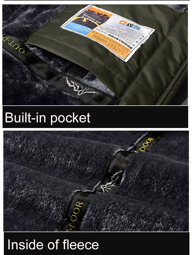 Men's Winter Ski Jacket Outdoor Hiking Snowboarding Camping Warm Fleece Heating Windbreaker Jacket | 828