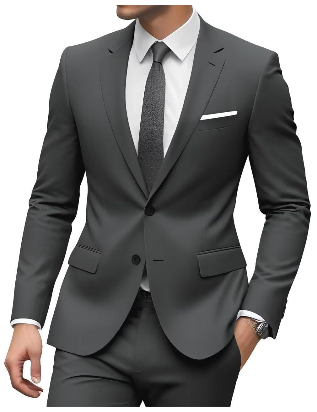 2026 Men‘s 2-Piece Wedding Suit Set | Notch Lapel Business Blazer & Trousers | Cross-Border Formal Wear for Grooms & Hosts | SBT001