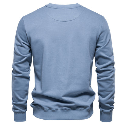 Winter Thickness Pullover O-Neck Solid Color Long Sleeve Warm Slim Sweater | HD156