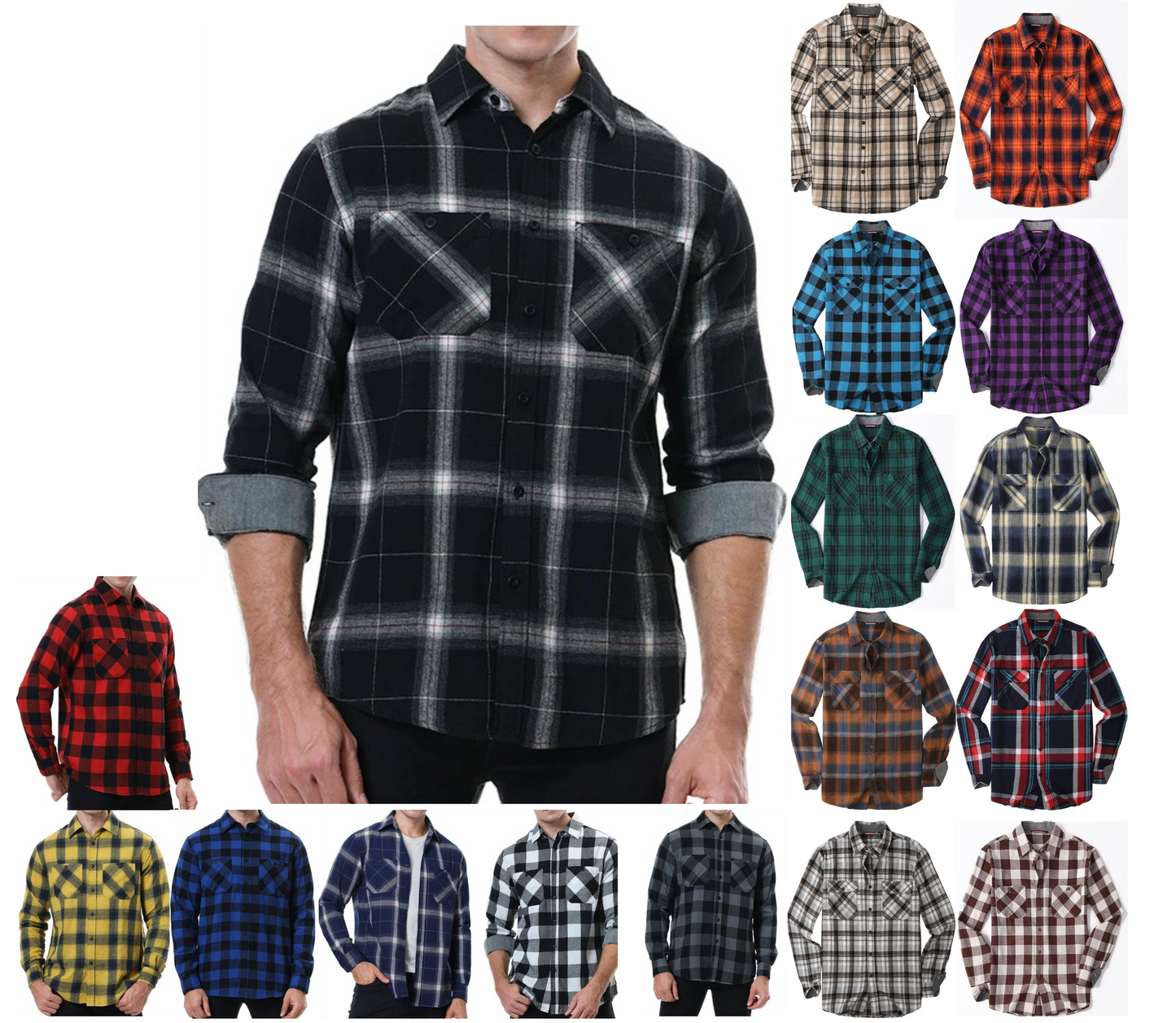 Men's Plaid Flannel Grinding Warm Shirt – European & American Casual Style | flr