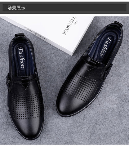 Men Driving Breathable Flats Casual Shoes Wedding Slip on loafers Leather Shoes | 23008