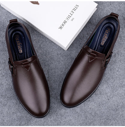 Men Driving Breathable Flats Casual Shoes Wedding Slip on loafers Leather Shoes | 23008