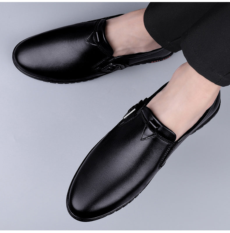 Men Driving Breathable Flats Casual Shoes Wedding Slip on loafers Leather Shoes | 23008