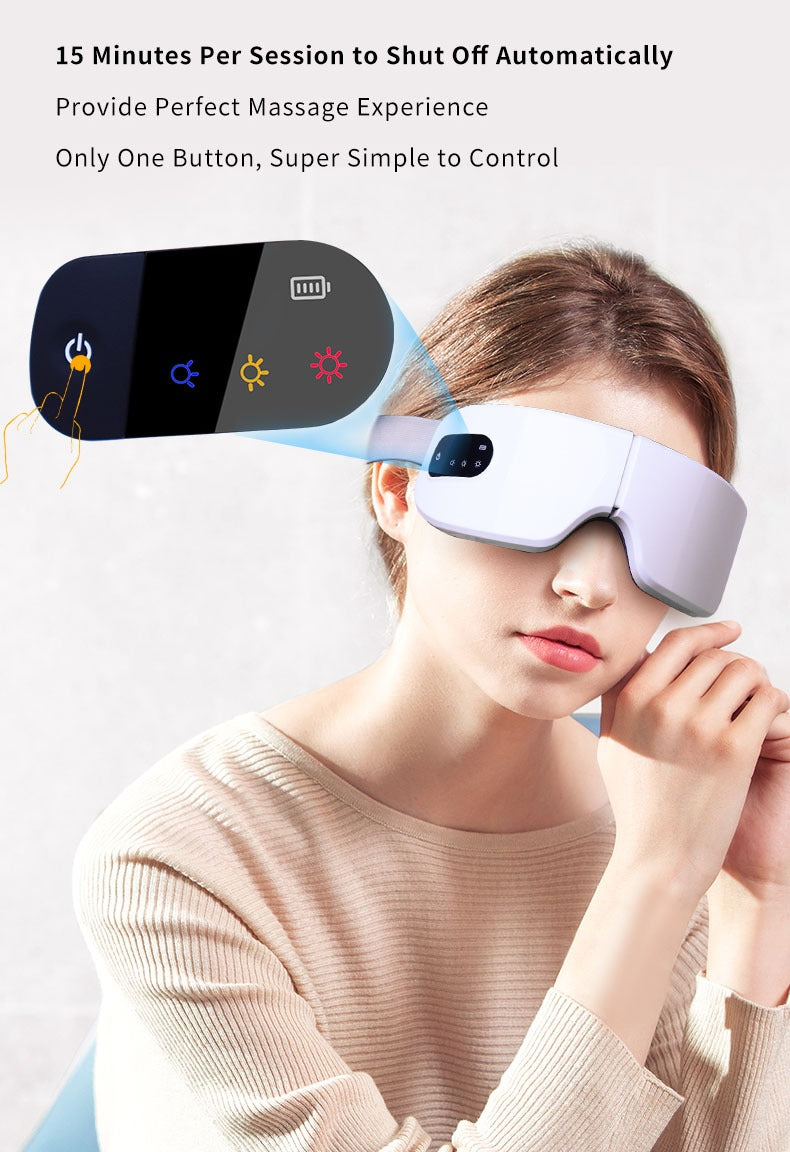 Eye Care Massage Equipment Improve Sleep Relieve Eye Fatigue Wireless Smart Eye Massager With Heat Compression Electric Eye Massager | 10S-C