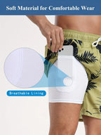 Men’s Quick-Dry Summer Beach Shorts Milk Silk Lined Swim Trunks for Men | 265SCTK