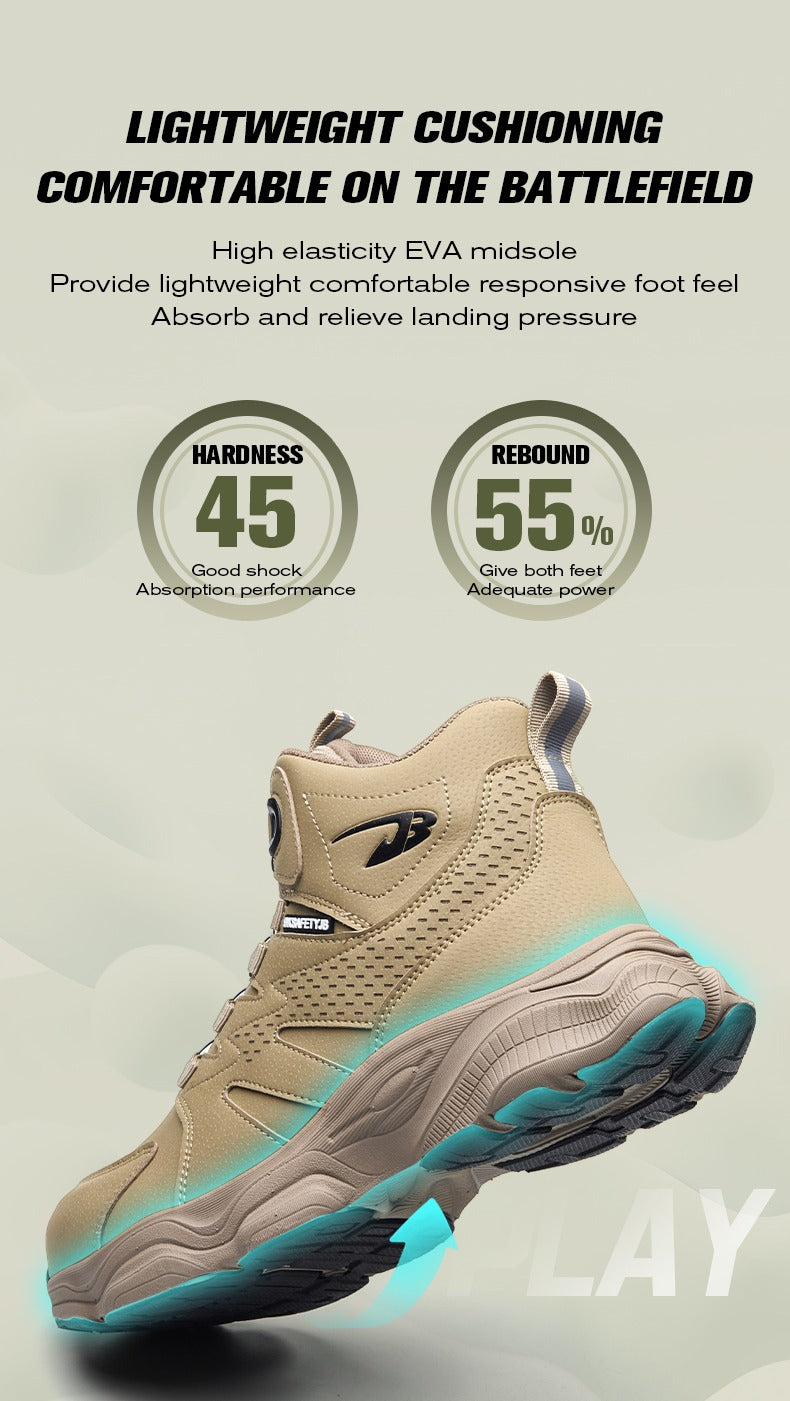 Men's Steel Toe Winter Safety Shoes Microfiber Leather Boots Anti-Smash Non-Slip Work Shoes | 7926