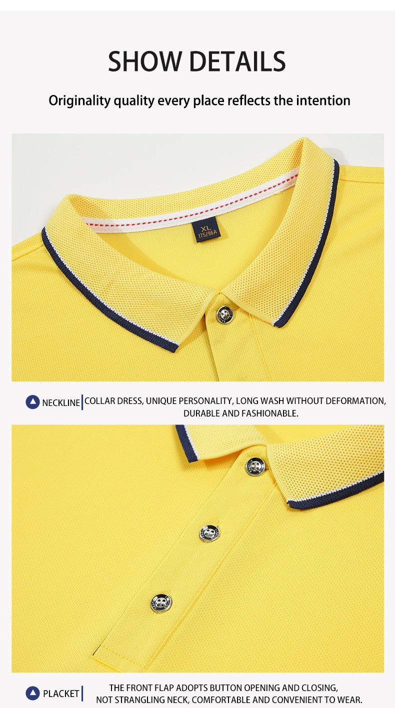 Men's Short-Sleeved Lapel Golf Polo Shirt Quick Dry & Embroidered Design T-Shirt | SG2316