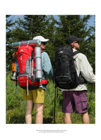 65+5L Outdoor Hiking Backpack – Large Capacity Waterproof Trekking Rucksack with Reflective Strips & Expandable Design | 2201