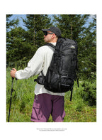 65+5L Outdoor Hiking Backpack – Large Capacity Waterproof Trekking Rucksack with Reflective Strips & Expandable Design | 2201