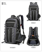 50L Waterproof Hiking Backpack – Large Capacity Outdoor Travel Rucksack with Breathable Design & Reflective Safety Strips | 2205