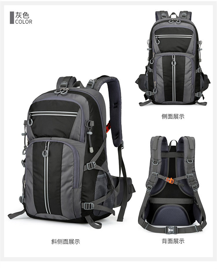 50L Waterproof Hiking Backpack – Large Capacity Outdoor Travel Rucksack with Breathable Design & Reflective Safety Strips | 2205