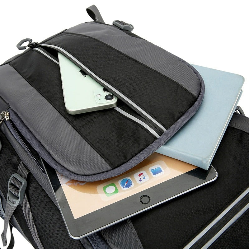 50L Waterproof Hiking Backpack – Large Capacity Outdoor Travel Rucksack with Breathable Design & Reflective Safety Strips | 2205